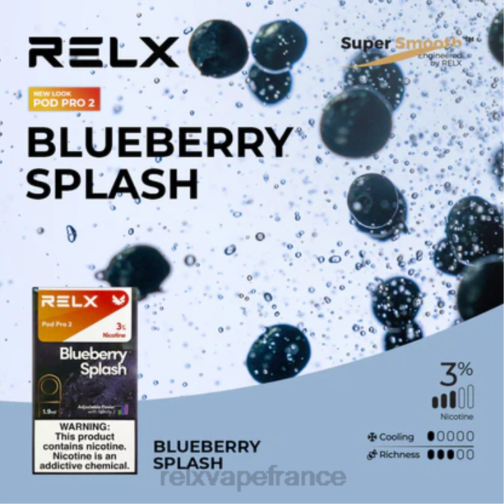 RELX Top Flavors - RELX pod pro 2 - 3 dosettes 0L2J90 myrtille