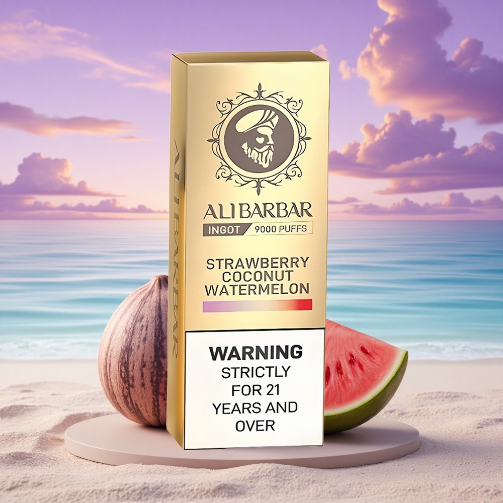 Alibarbar Ingot 9000 Puffs Fraise Noix de Coco Pastèque 2350mAh 22ml