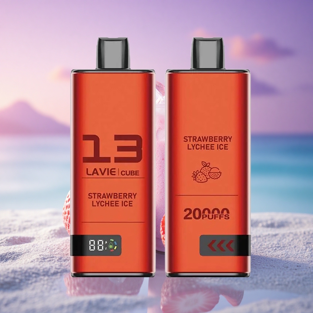 Lavie Cube 20000 Puffs Fraise Litchi Glace Nicotine 5% 600mAh