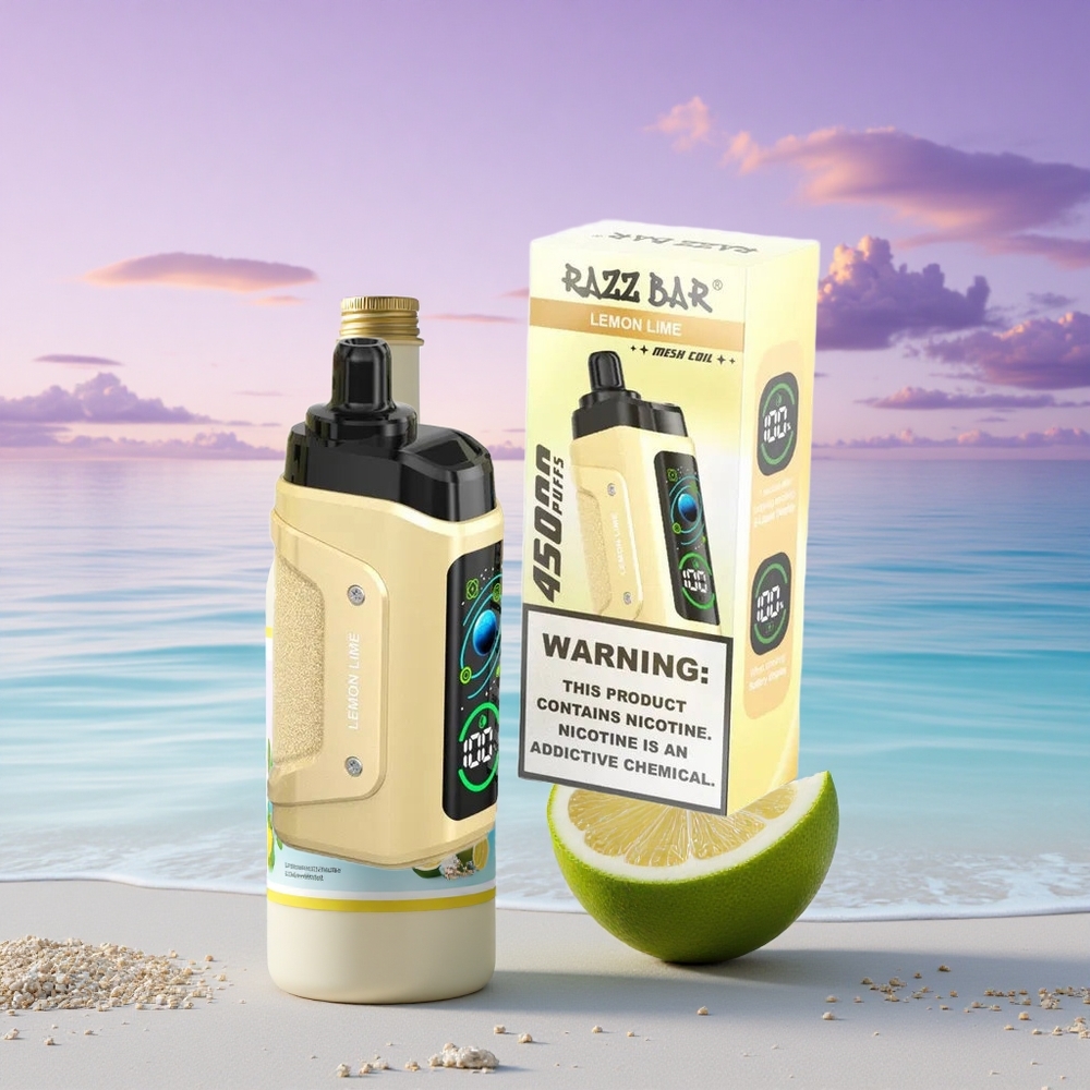 Razz Bar 45000 Puffs Citron Vert 650 mAh 20 mg/ml Nicotine