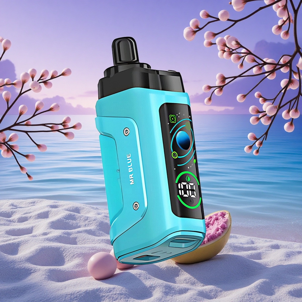 Razz Bar 45000 Puffs Monsieur Bleu Rechargeable Type-C 20 mg/ml Nicotine