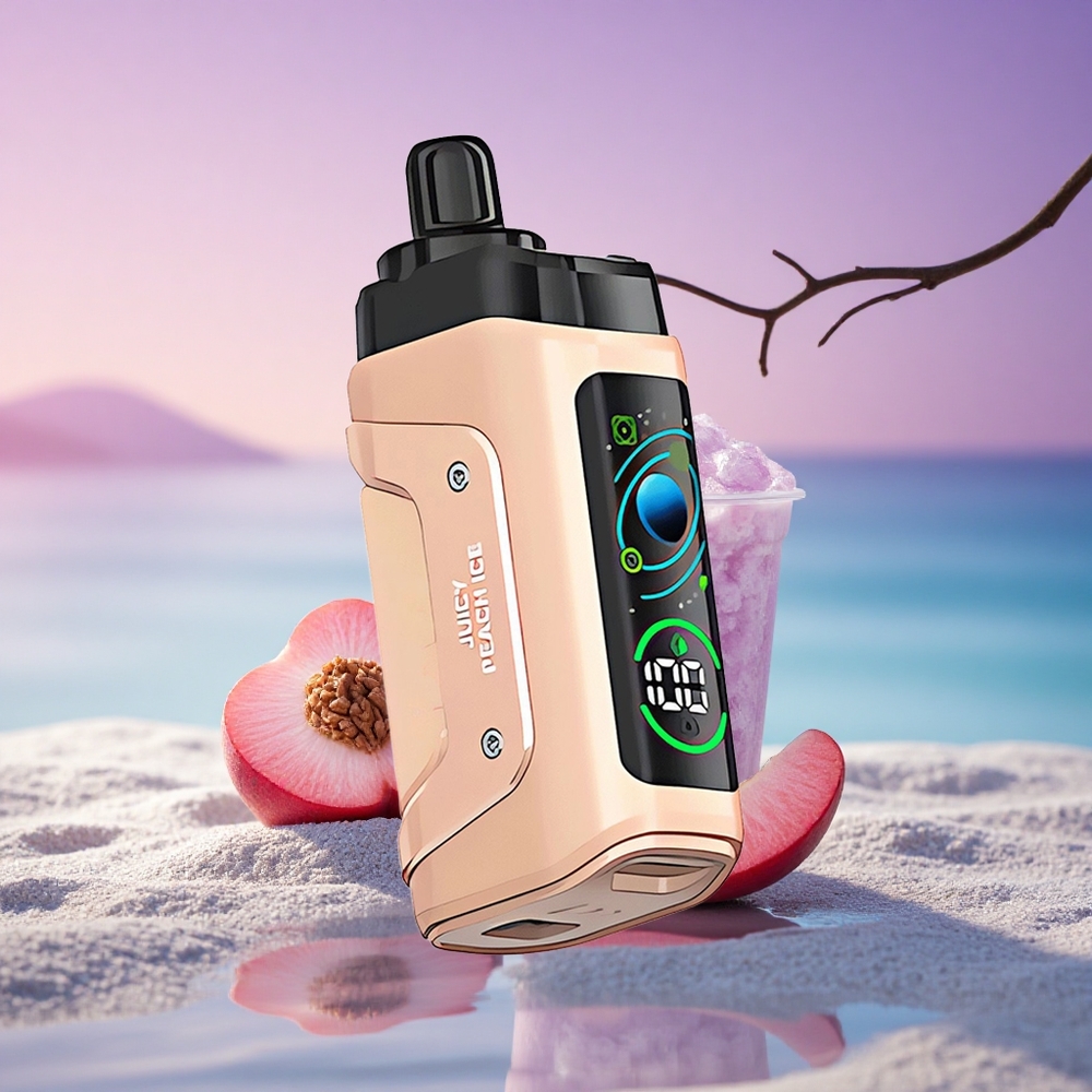 Razz Bar 45000 Puffs Pêche Juteuse Glace avec 20 mg/ml Nicotine et Batterie 650 mAh