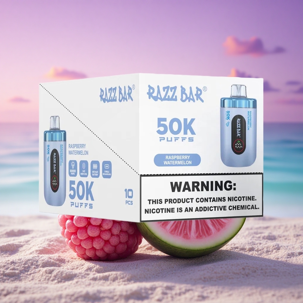 Razz Bar 50K Puffs Framboise Pastèque 2% Nicotine 650mAh