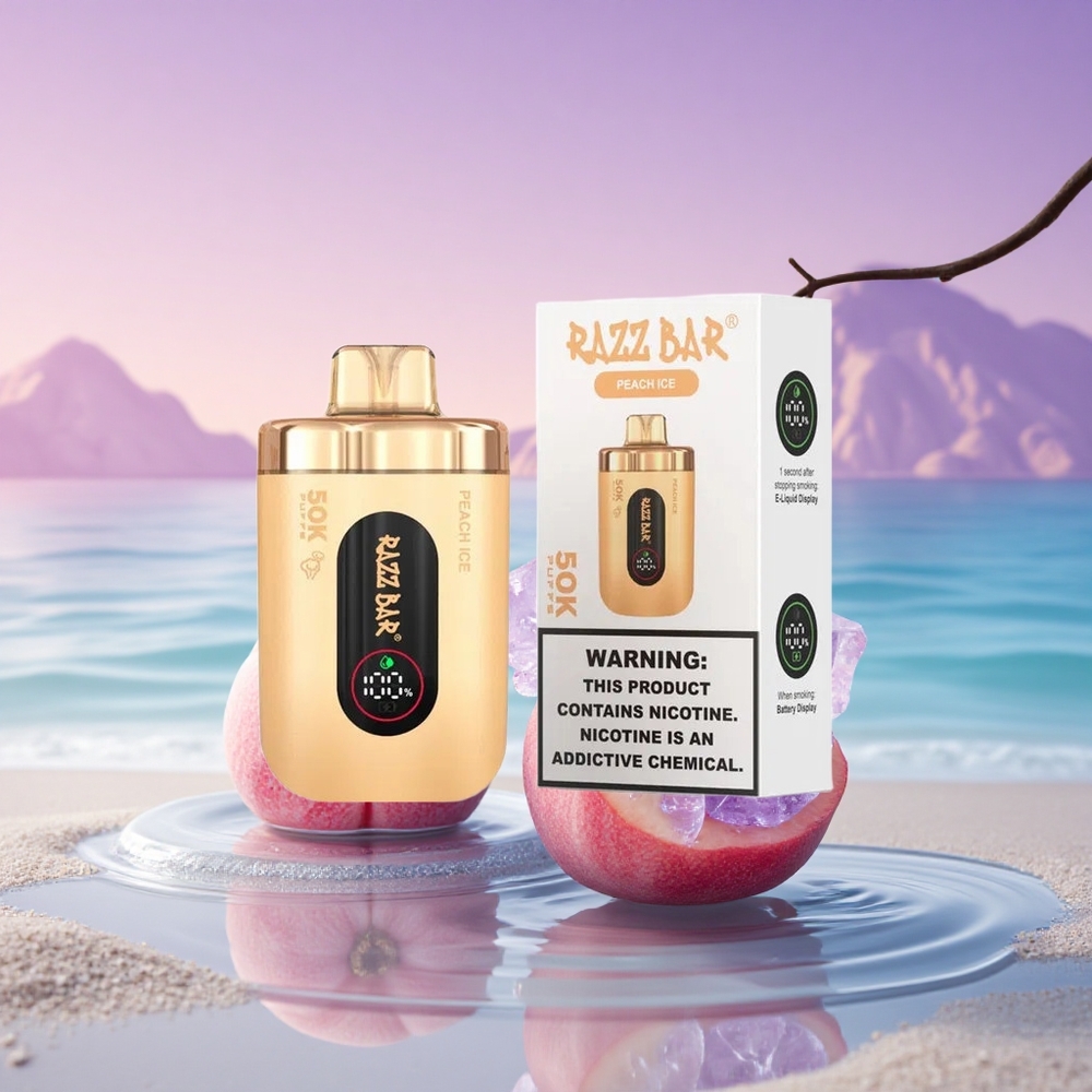 Razz Bar 50K Puffs Glace à la Pêche 1.0 Ohm 650 mAh