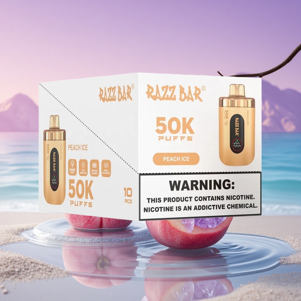 Razz Bar 50K Puffs Glace à la Pêche 1.0 Ohm 650 mAh