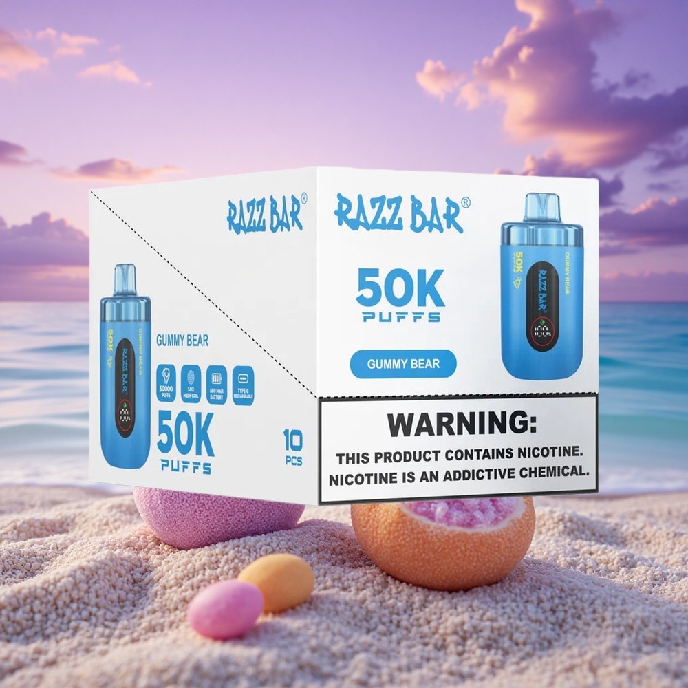 Razz Bar 50K Puffs Ourson Gummy 1.0 Ohm 650 mAh