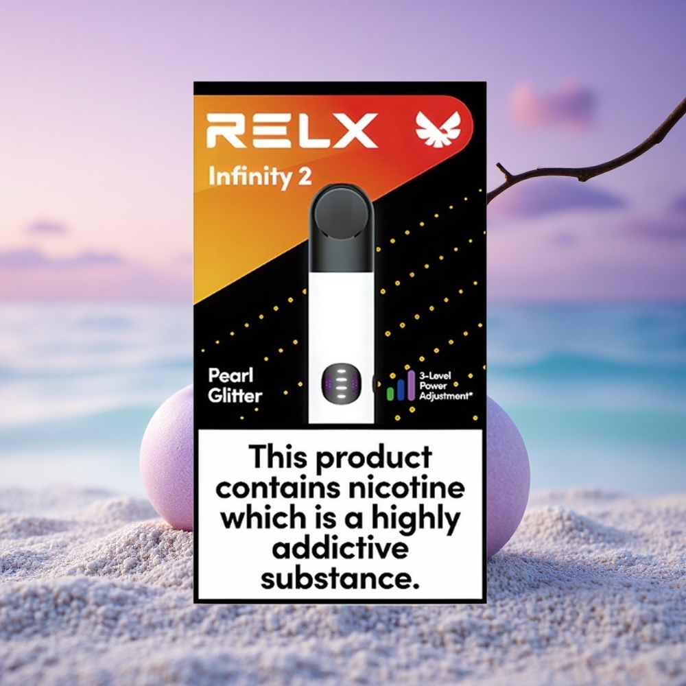 Relx Infinity 2 Vape Device Poudre de Perle Métallique 18mm 440mAh