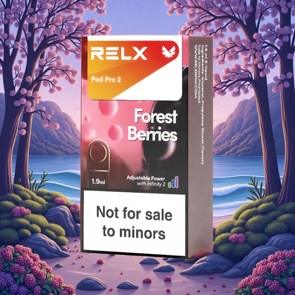 Relx Pod Pro 2 Vape Device Baies des Bois 0mg/ml - 1,9ml - 3 fioles/paquet - Mode Éco (5,5W)