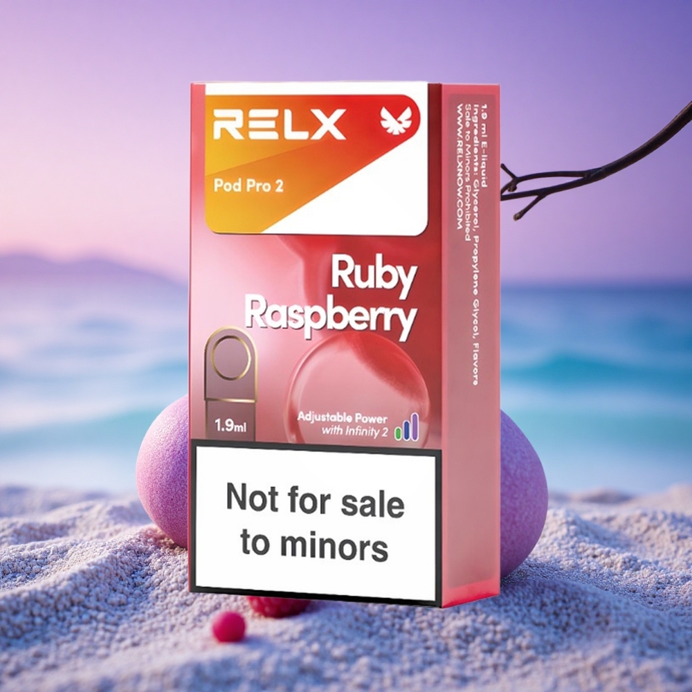 Relx Pod Pro 2 Vape Device Framboise Bleue 0mg/ml, 1,9ml, 2 ou 3 pods/pack, 5,5W/6,5W/8W