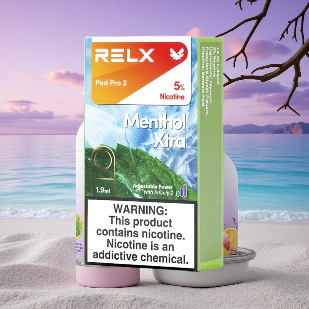 Relx Pod Pro 2 Vape Device Menthol Xtra 50mg/ml de nicotine, 1,9ml de capacité, 3 réglages de tension