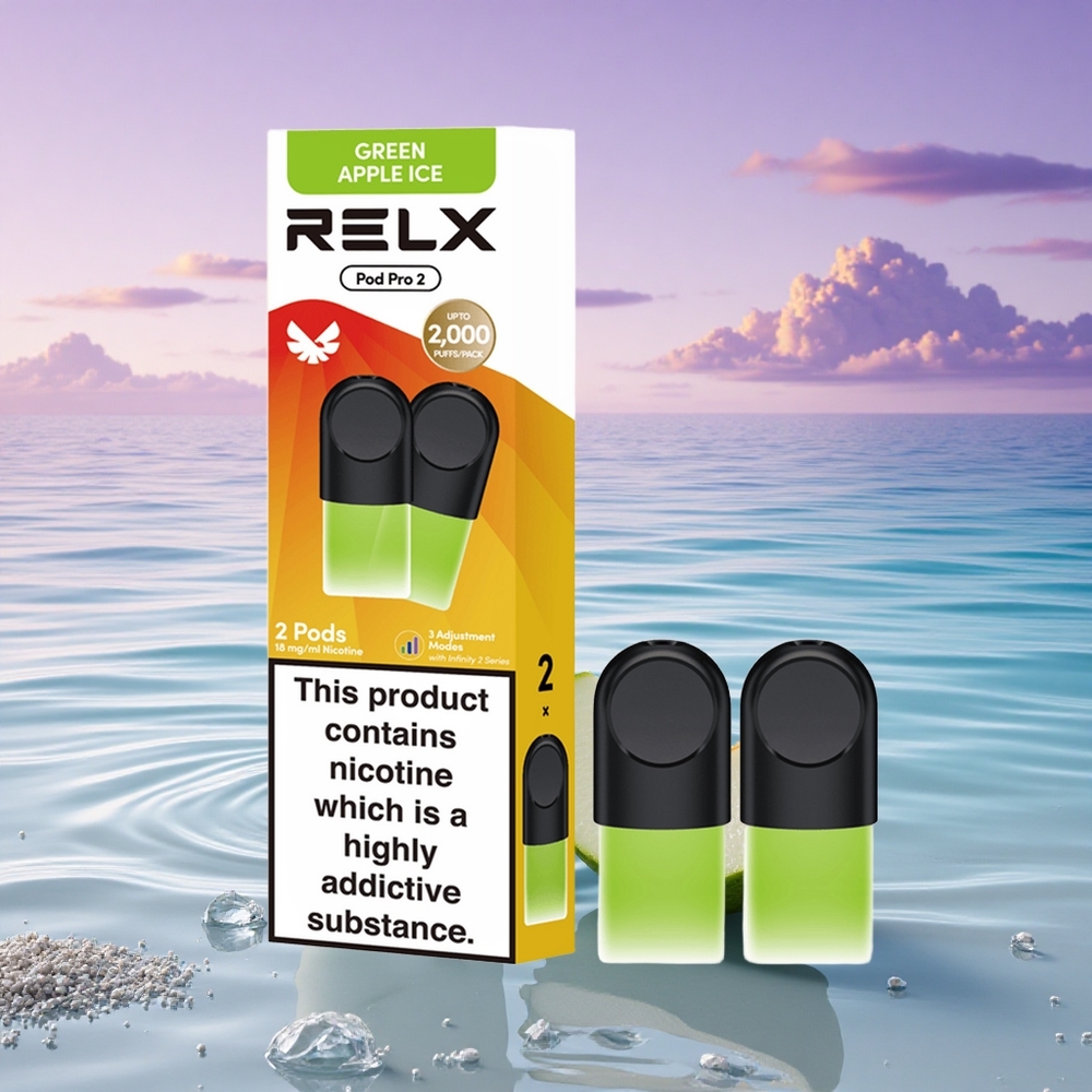 Relx Pod Pro 2 Vape Device Pomme Verte Glacée 18mg/ml Nicotine - 1.9ml - 3 Modes (5.5W, 6.5W, 8W)