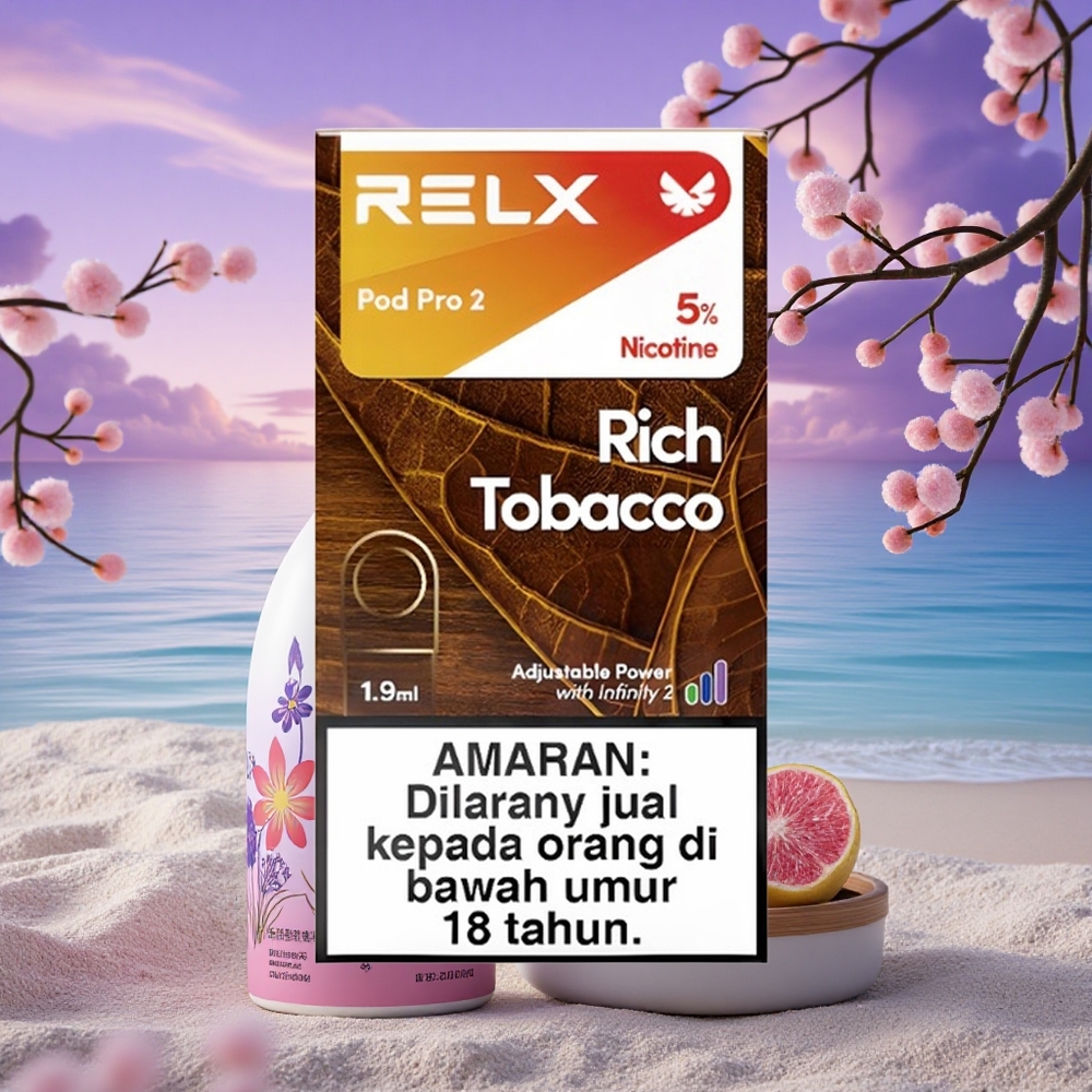 Relx Pod Pro 2 Vape Device Tabac Riche 50mg/ml de nicotine avec 1,9ml de capacité et 3 modes de tension (5,5W, 6,5W, 8W)