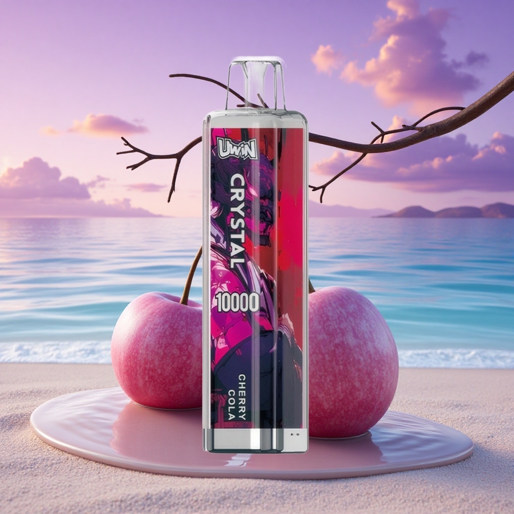 Uwin Crystal 10000 Puffs Cola Cerise Lumière RGB 650mAh 18ml 0,8 Ohm