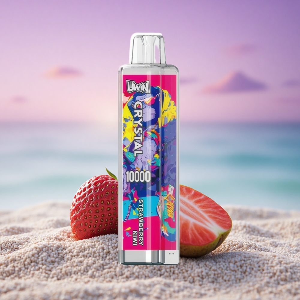 Uwin Crystal 10000 Puffs Fraise Kiwi Lumière RGB 18ml 650mAh