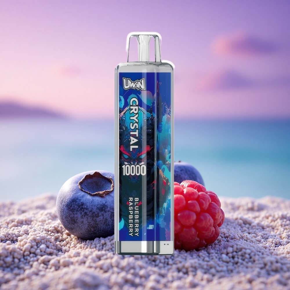 Uwin Crystal 10000 Puffs Framboise Myrtille Lumière RGB 650mAh 18ml 0.8 Ohm