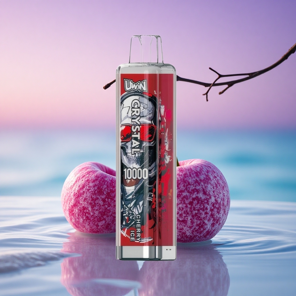 Uwin Crystal 10000 Puffs Glace Cerise Lumières RGB 18ml 650mAh
