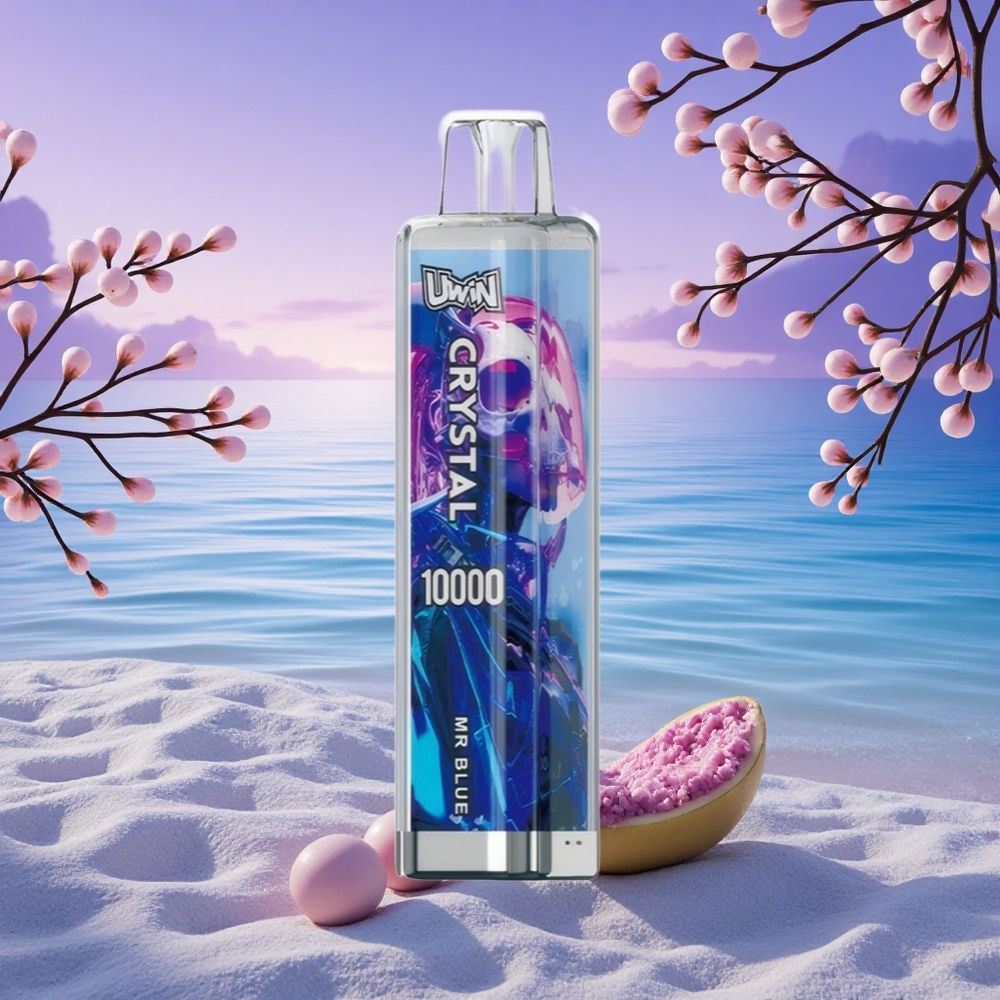 Uwin Crystal 10000 Puffs Monsieur Bleu Lumière RGB 18ml 650mAh