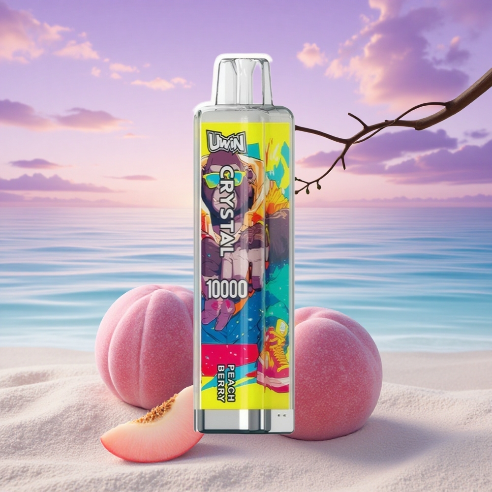 Uwin Crystal 10000 Puffs Pêche Baie 5% nicotine 650mAh