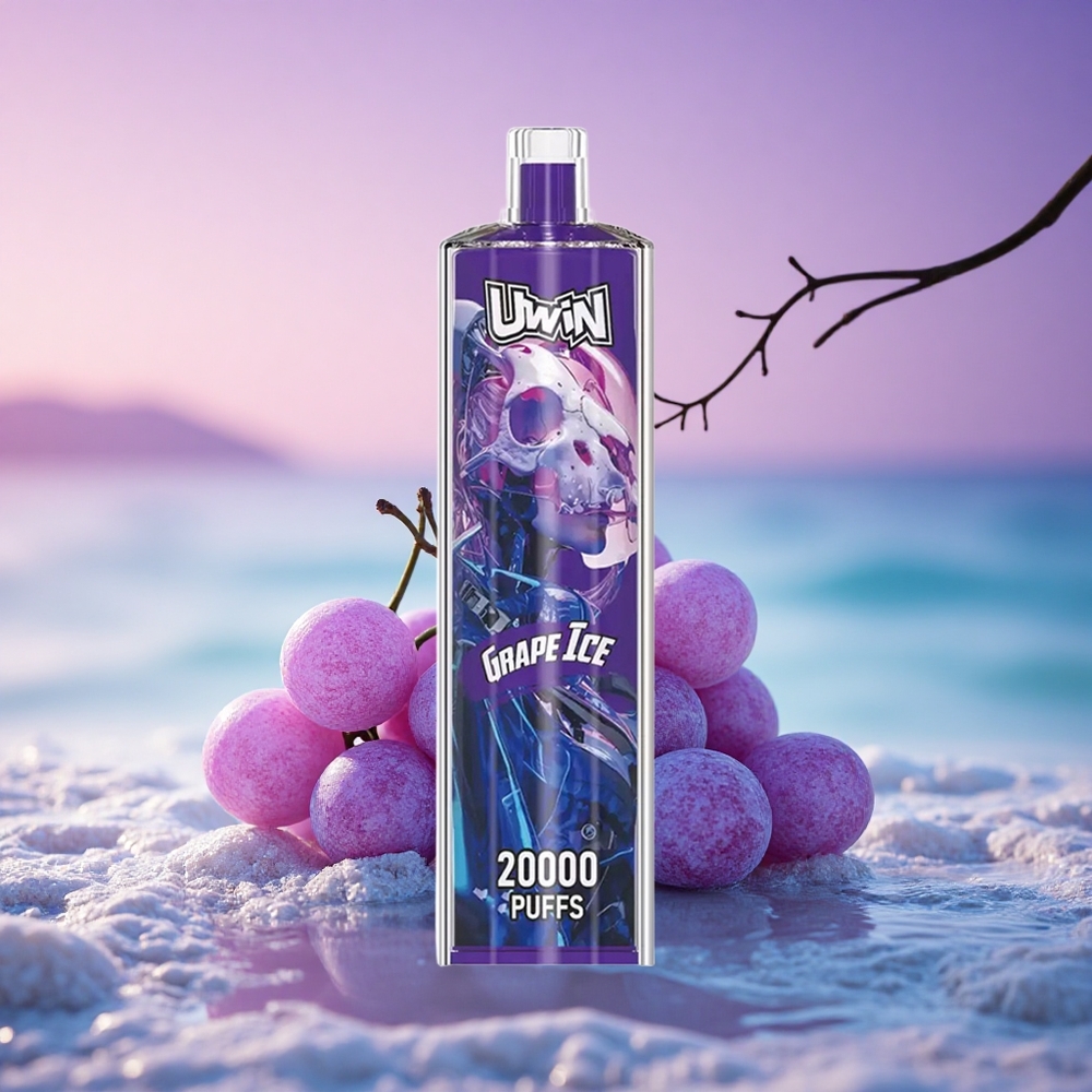 Uwin Shisha Hookah Crystal 20000 Puffs Glace de Raisin 0% Nicotine 650mAh