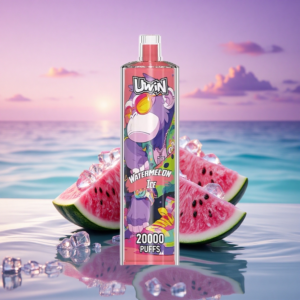 Uwin Shisha Hookah Crystal 20000 Puffs Glace à la Pastèque Rechargeable 650 mAh