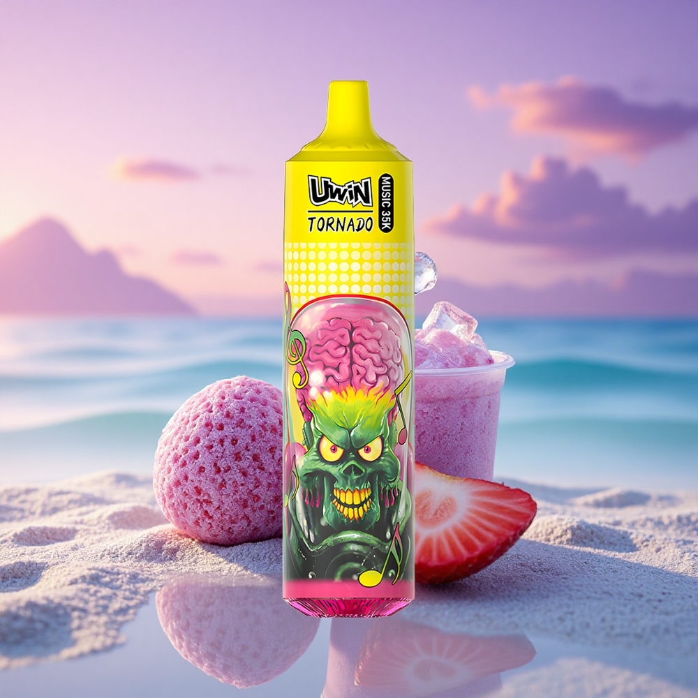 Uwin Tornado 35K Music Puffs Glace à la Fraise 3% Nicotine 600mAh