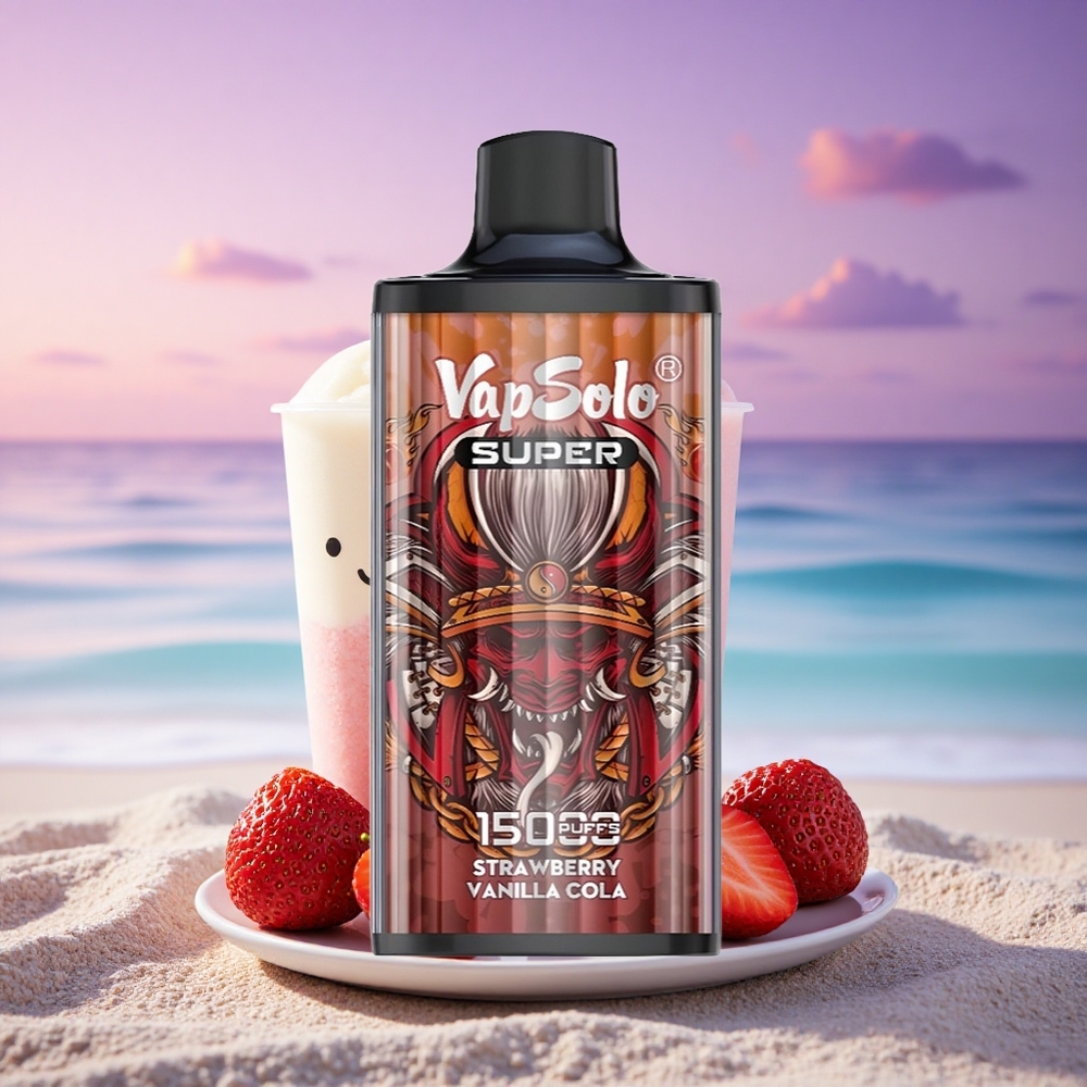 Vapsolo Super 15000 Puffs Cola Fraise Vanille avec 40ml de liquide et 850mAh