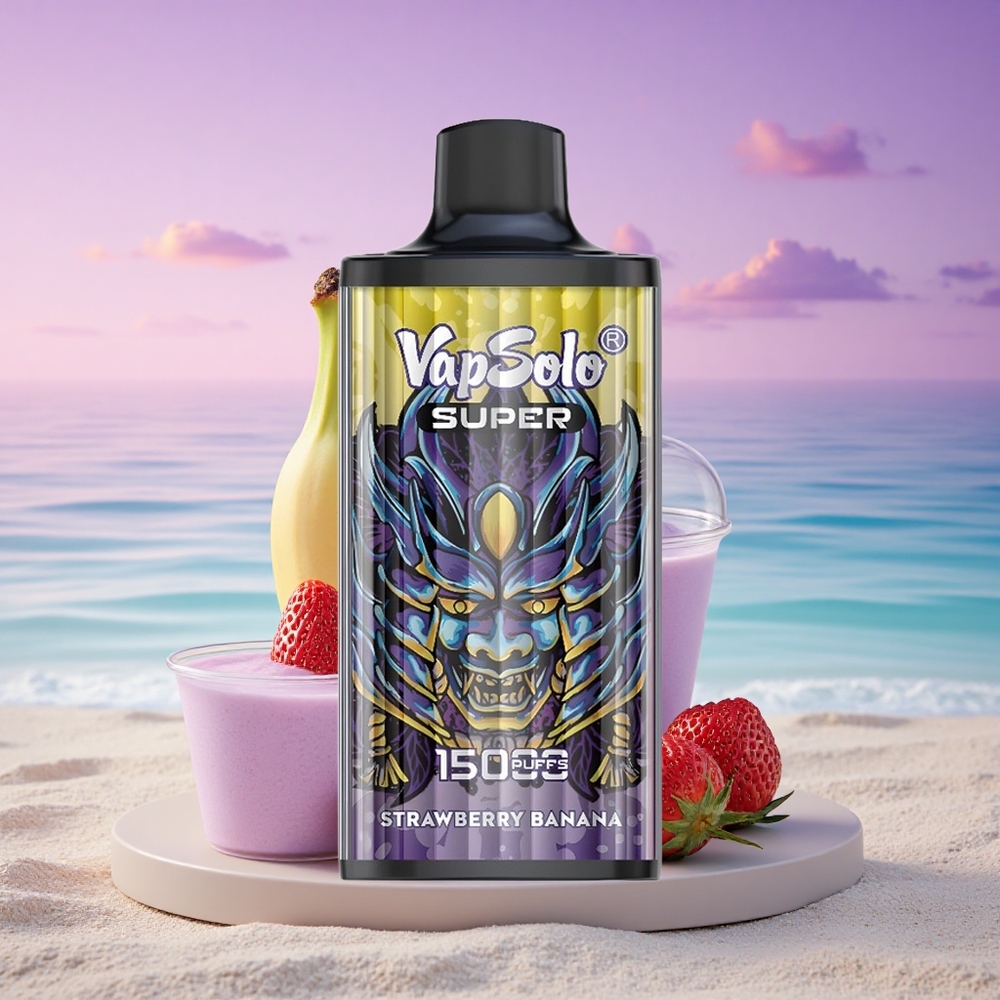 Vapsolo Super 15000 Puffs Fraise Banane 40ml 850mAh Type-C