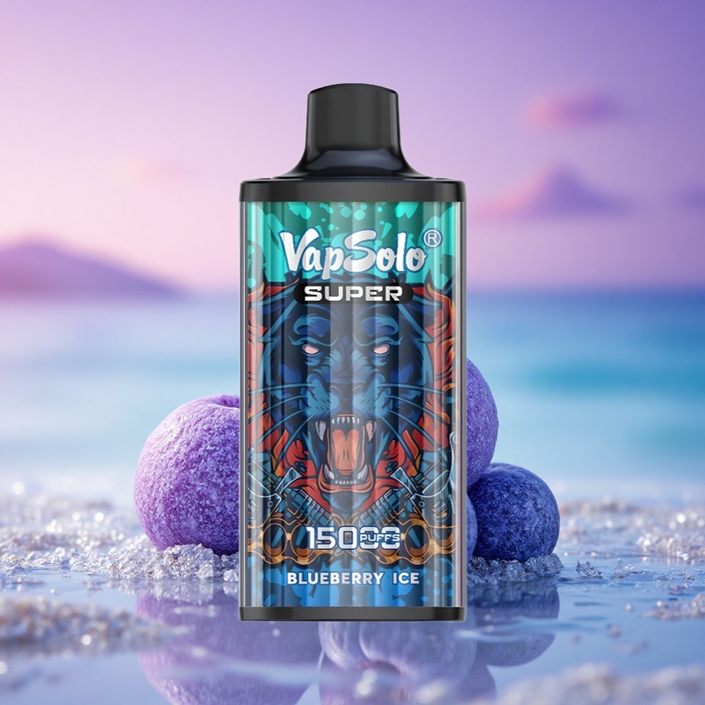 Vapsolo Super 15000 Puffs Glace à la Myrtille 40ml 850mAh Mesh