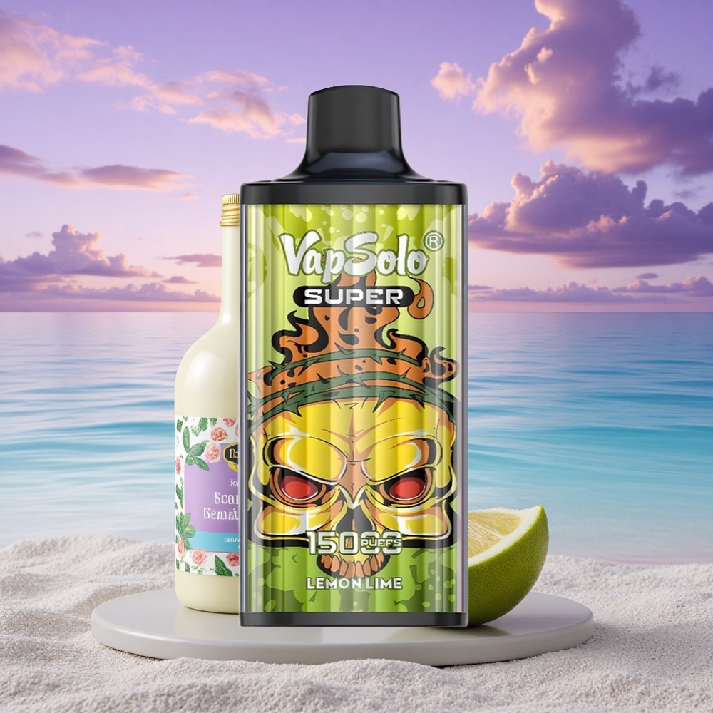 Vapsolo Super 15000 Puffs Lime Citron 40ml Type-C 850mAh