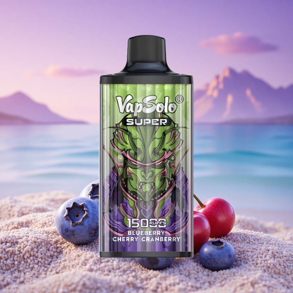 Vapsolo Super 15000 Puffs Myrtille Cerise Canneberge 40ml 850mAh