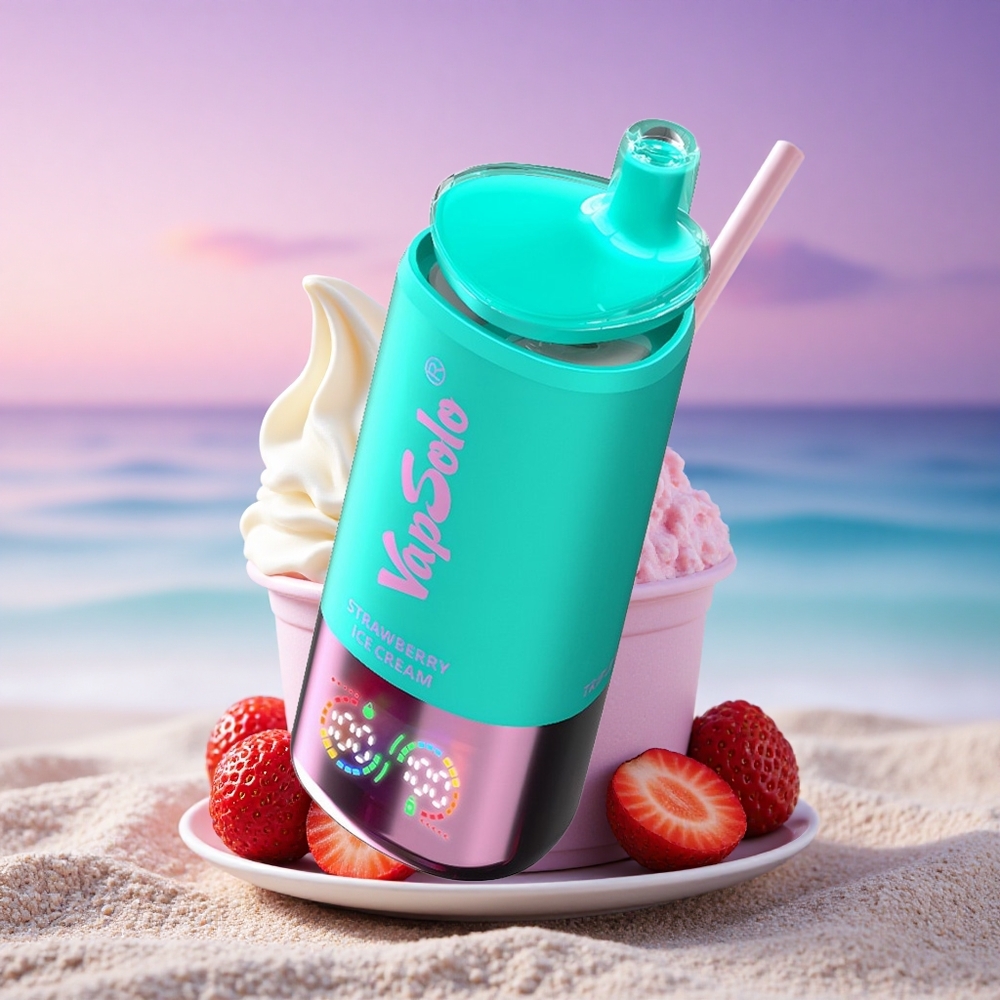 Vapsolo Triple 30000 Puffs Crème Glacée à la Fraise 40ml Type-C 20mg nicotine