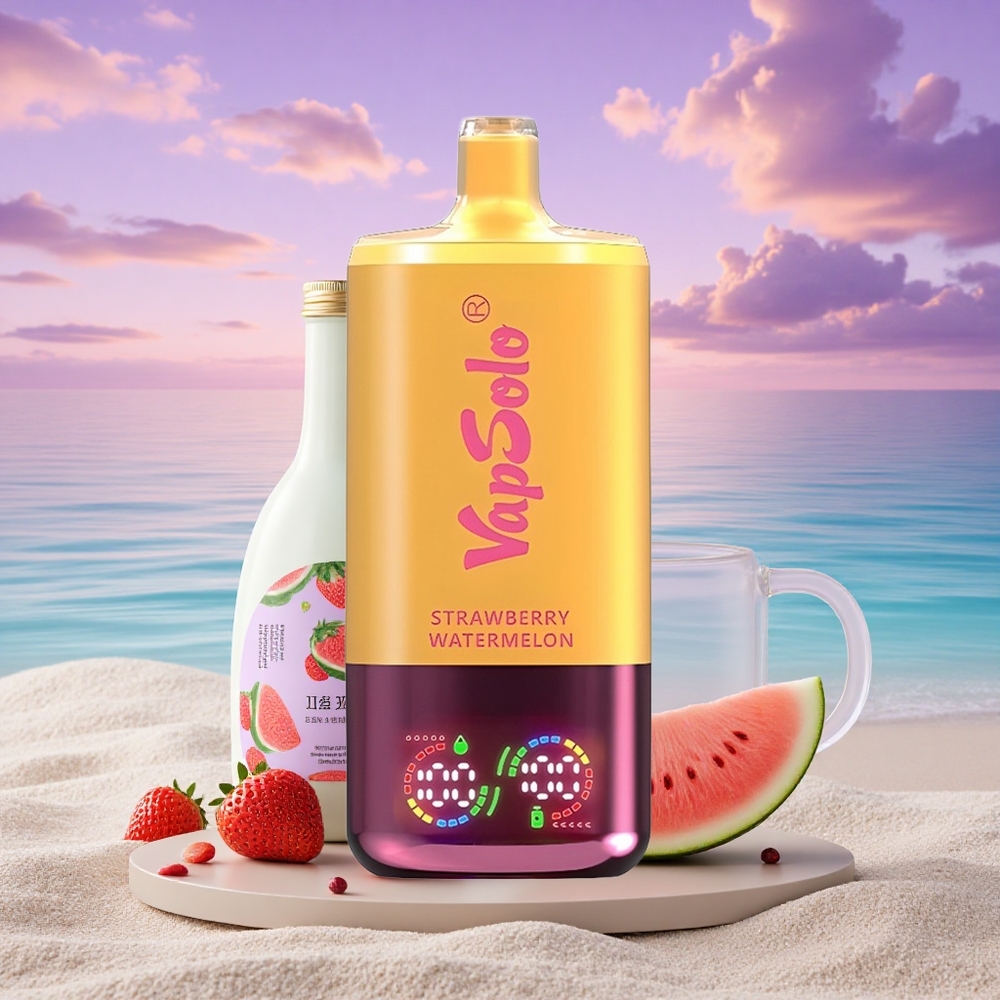Vapsolo Triple 30000 Puffs Fraise Pastèque & Citron Pêche avec 40ml de E-Liquide et Nicotine 20mg/ml