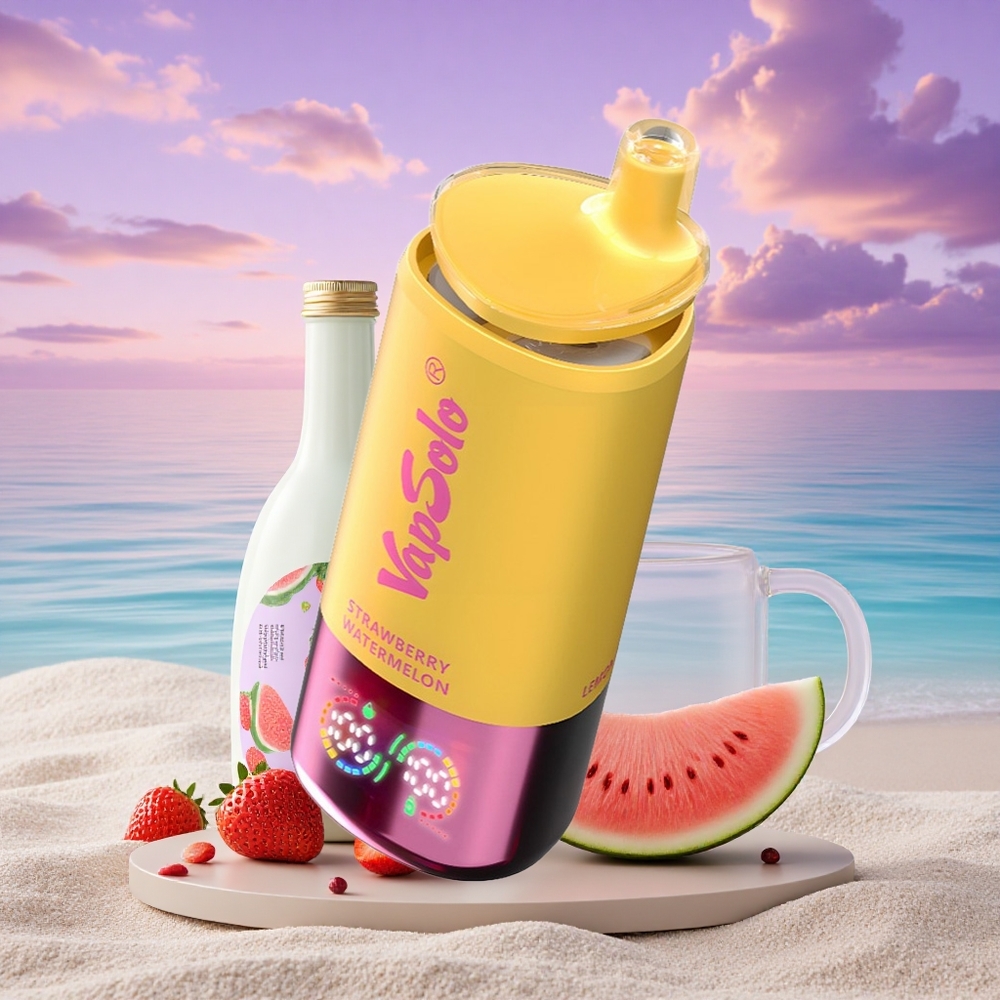 Vapsolo Triple 30000 Puffs Fraise Pastèque & Citron Pêche avec 40ml de E-Liquide et Nicotine 20mg/ml