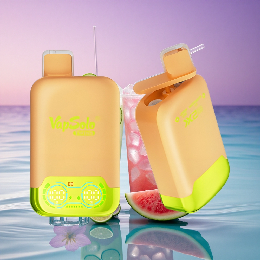 Vapsolo Twins 20000 Puffs Glace Citron Vert & Pastèque avec 40 ml de E-Liquide et Nicotine 20mg/ml