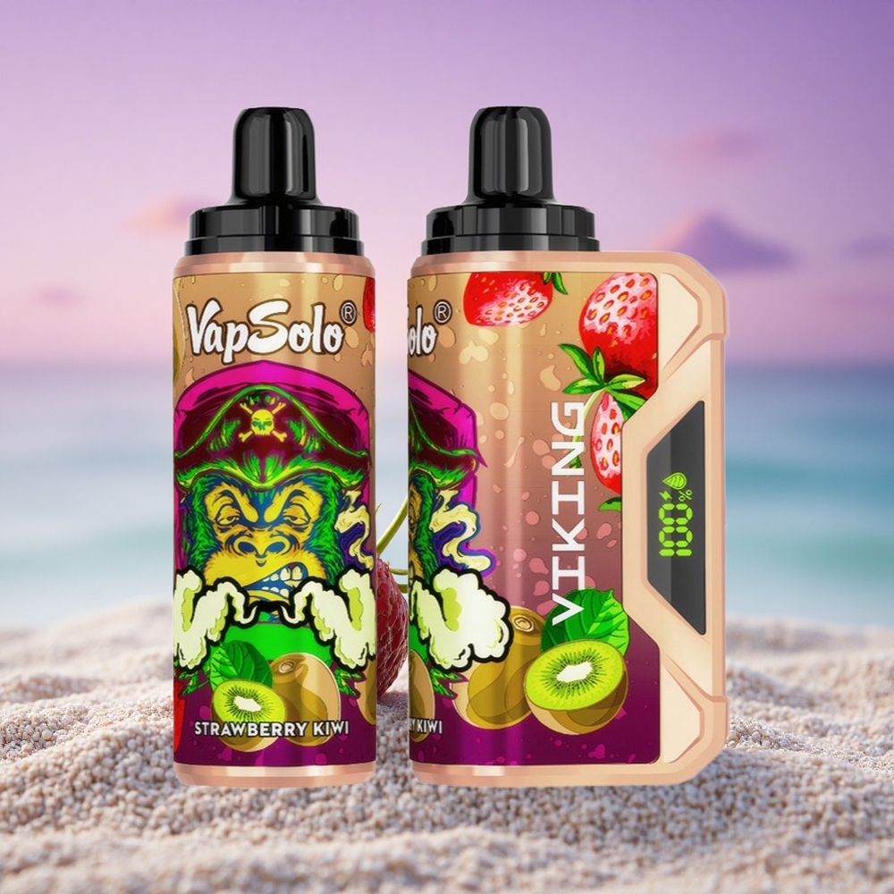 VapSolo VIKING 12000 Puffs Fraise Kiwi 22ml Type-C 20mg Nicotine