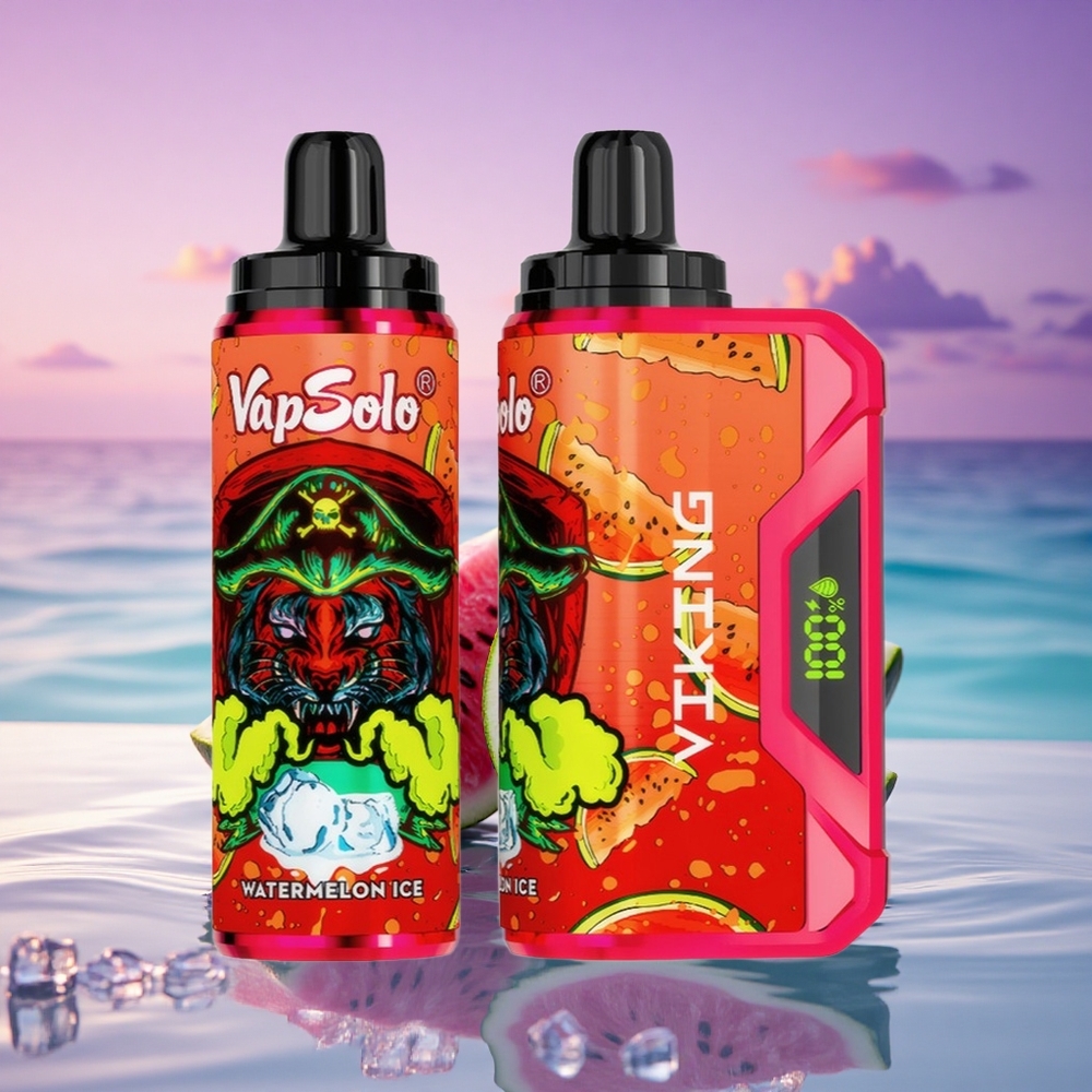 VapSolo VIKING 12000 Puffs Glace à la Pastèque 22ml 20mg Nicotine