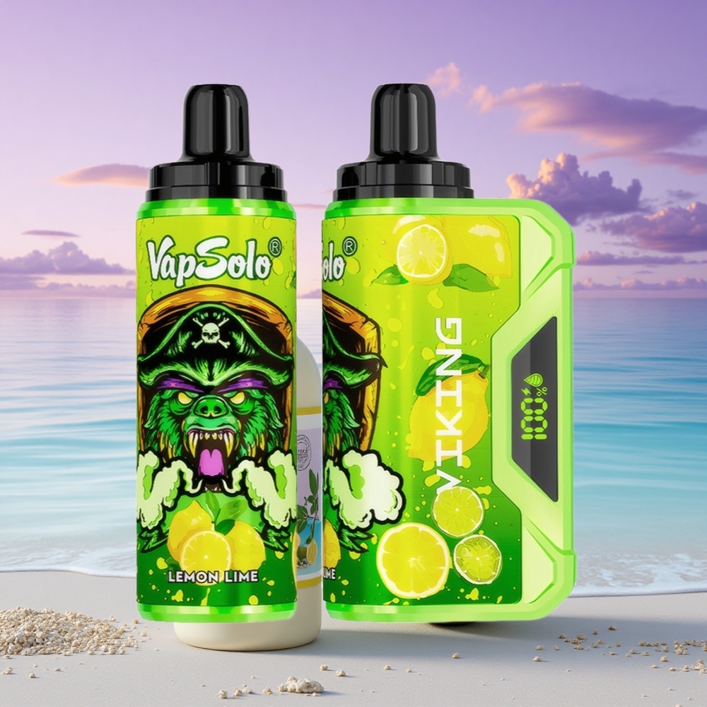 VapSolo VIKING 12000 Puffs VapSolo VIKING Citron Vert 22ml Type-C 20mg/ml Nicotine