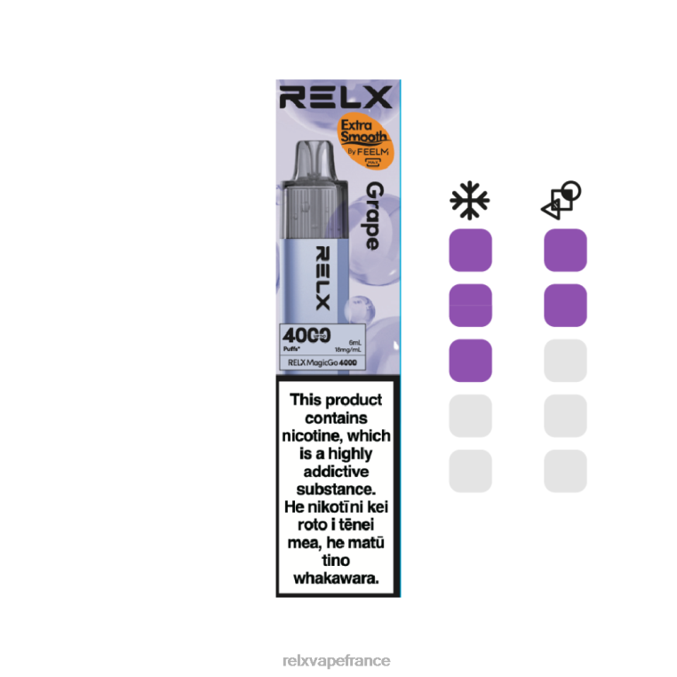 Best RELX Taste | raisin RELX MagicGo 4000 vapes jetables T0H646