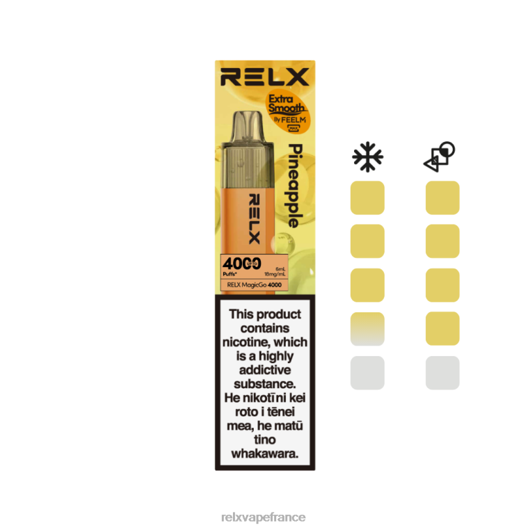 RELX France | ananas RELX MagicGo 4000 vapes jetables T0H641