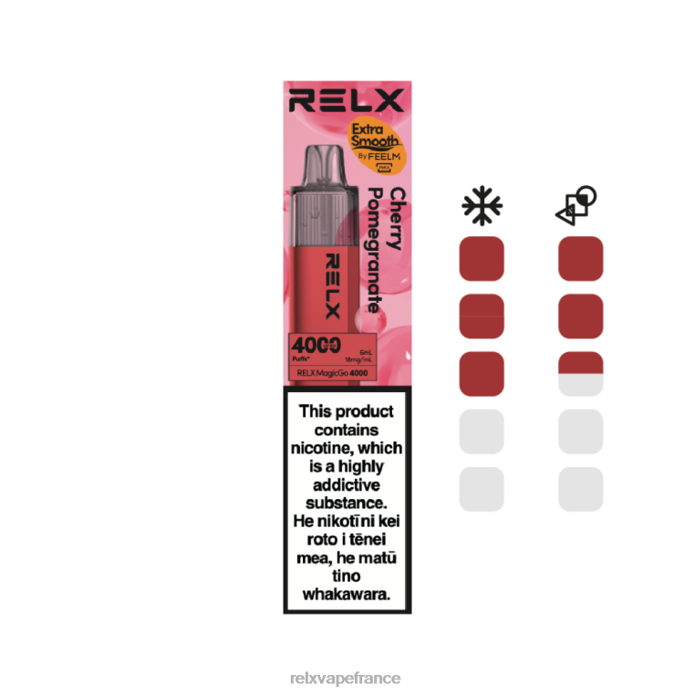 RELX Magasin | grenade cerise RELX MagicGo 4000 vapes jetables T0H648