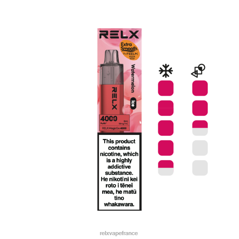RELX Top Flavors | pastèque (glace) RELX MagicGo 4000 vapes jetables T0H647