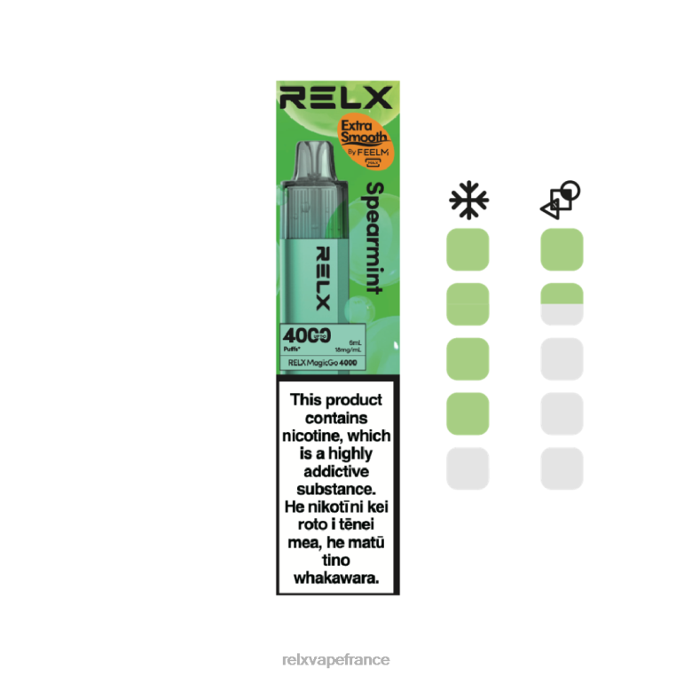 RELX Vape France | menthe verte RELX MagicGo 4000 vapes jetables T0H643