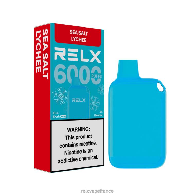 Best RELX Taste | litchi au sel de mer RELX Crush Pocket 6000 glacé T0H6414
