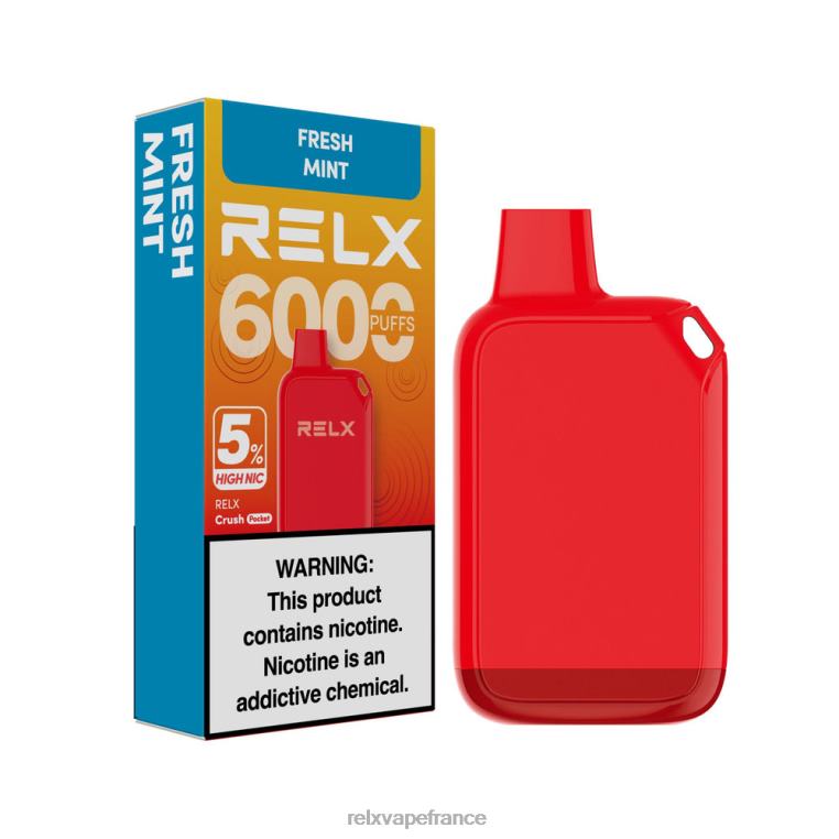 RELX Best Seller | menthe fraîche RELX Crush Pocket 6000 5 % de nic élevé T0H6429