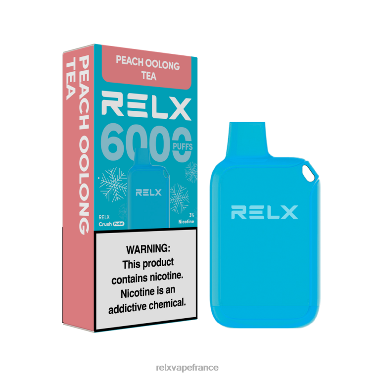 RELX Prix | thé oolong à la pêche RELX Crush Pocket 6000 glacé T0H6410