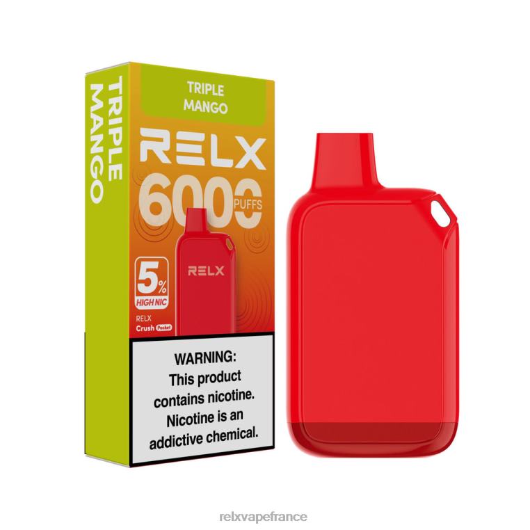RELX Prix | triple mangue RELX Crush Pocket 6000 5 % de nic élevé T0H6426