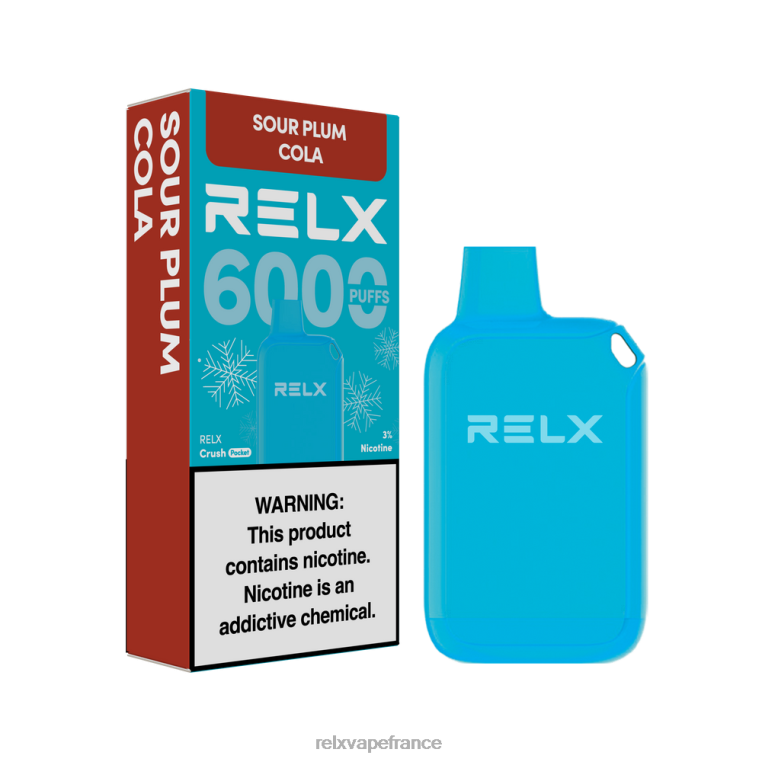 RELX Vape France | cola aux prunes aigre-douces RELX Crush Pocket 6000 glacé T0H6419