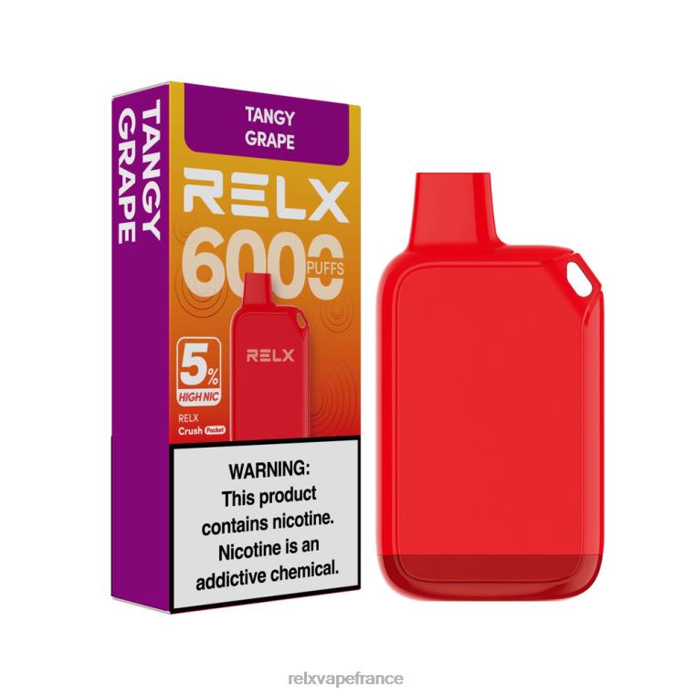 RELX Vape France | raisin acidulé RELX Crush Pocket 6000 5 % de nic élevé T0H6427